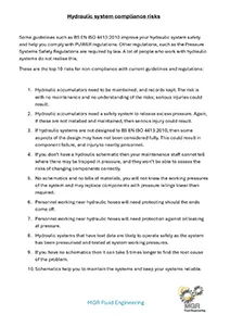10 Common Hydraulic System Compliance Risks